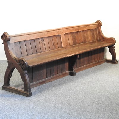 Lot 524 - A 19th century pew