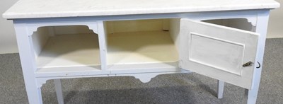 Lot 54 - A marble top washstand