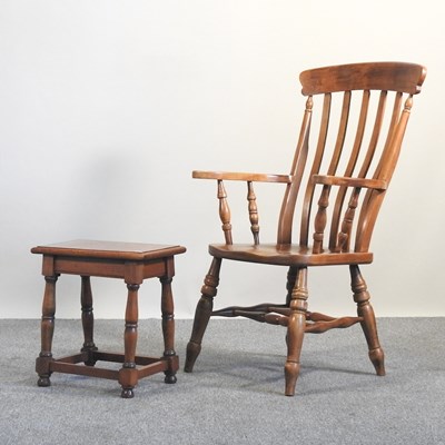 Lot 433 - A chair and stool