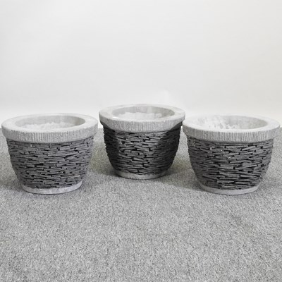 Lot 646 - Three garden pots