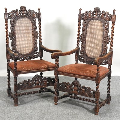 Lot 116 - A pair of armchairs