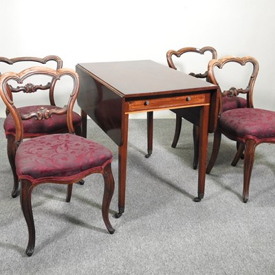 Lot 289 - A table and chairs