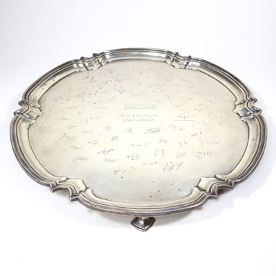 Lot 443 - A silver salver