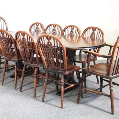 Lot 143 - A table and chairs