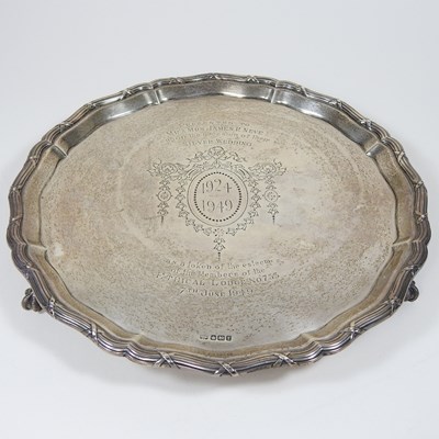 Lot 240 - A silver salver