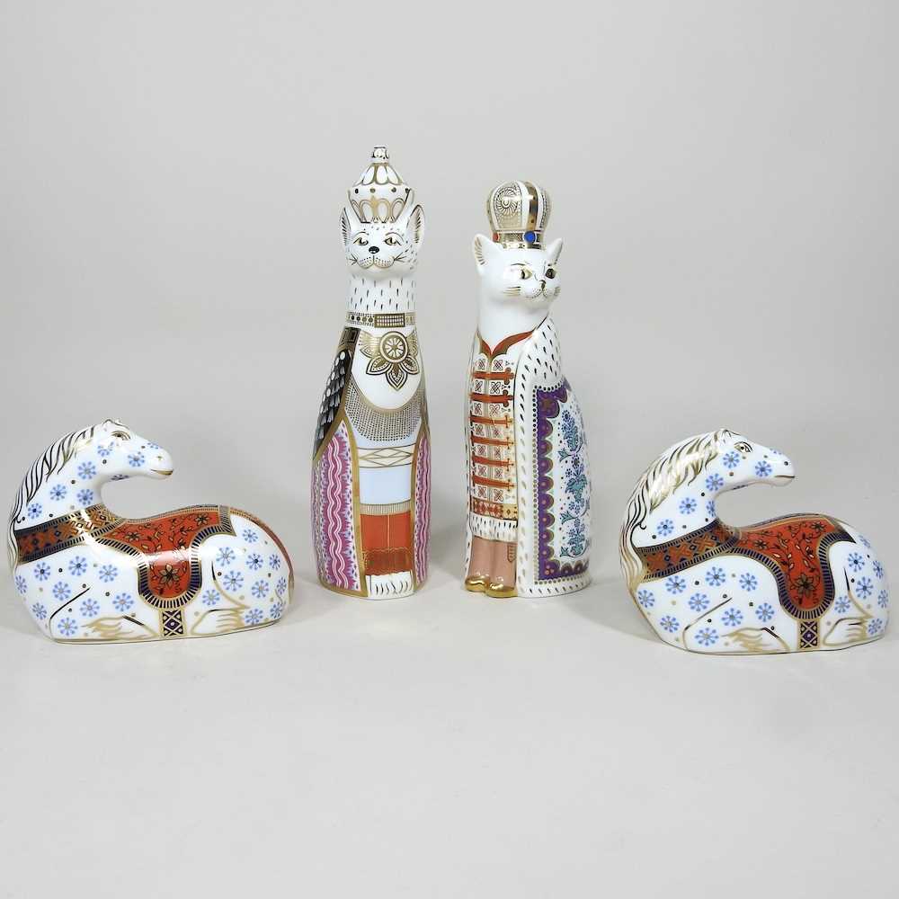 Lot 560 - Four Crown Derby animals