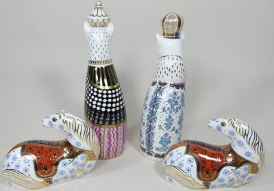 Lot 560 - Four Crown Derby animals