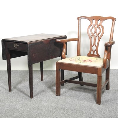 Lot 100 - A table and chair