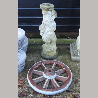 Lot 85 - A base and wheel