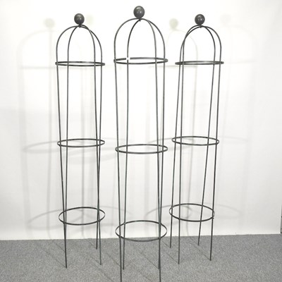 Lot 594 - Three plant obelisks