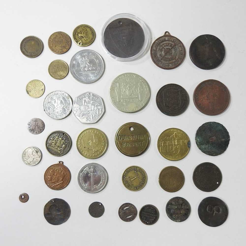 Lot 66 - A collection of coins, medals and tokens
