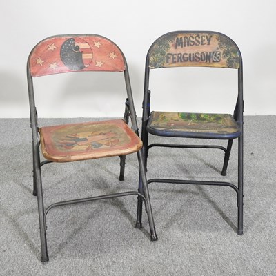 Lot 278 - Two metal folding chairs