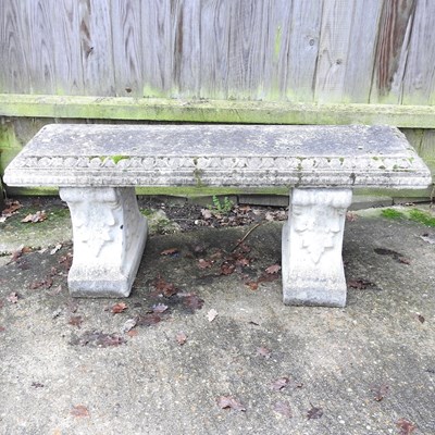 Lot 667 - A stone bench