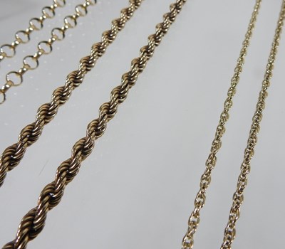 Lot 350 - Four gold chains