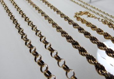 Lot 350 - Four gold chains