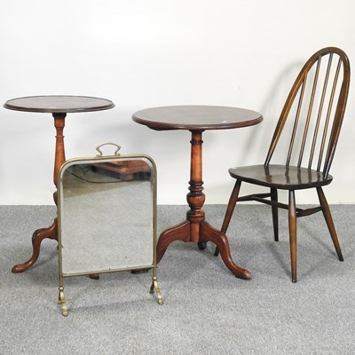 Lot 591 - Two tables, screen and chair