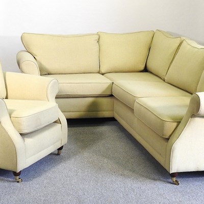 Lot 237 - A corner sofa