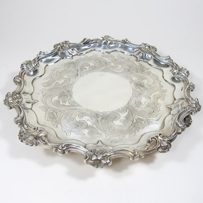 Lot 41 - A Victorian silver salver