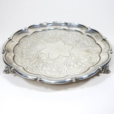 Lot 459 - A Victorian silver salver