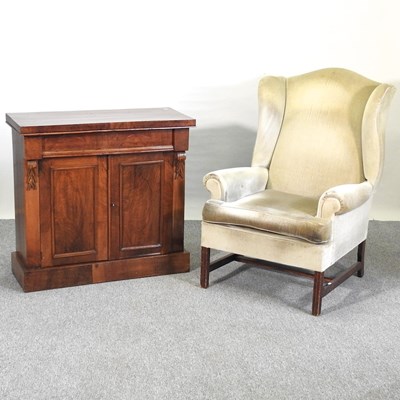 Lot 274 - An armchair and chiffonier