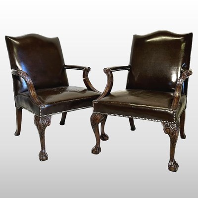 Lot 161 - A pair of armchairs