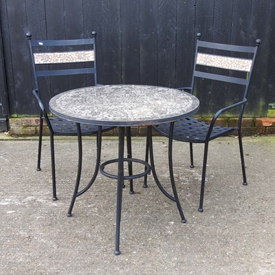 Lot 339 - A metal garden table