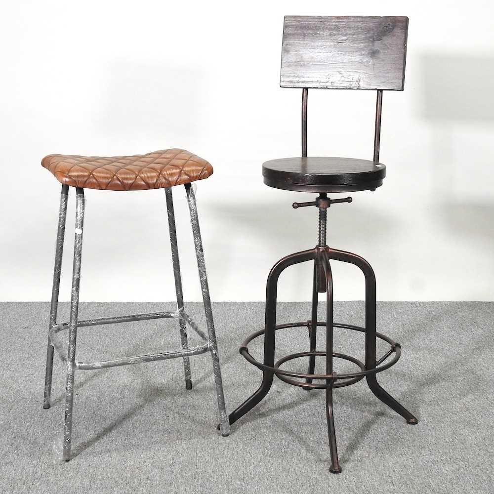 Lot 251 A stool and chair