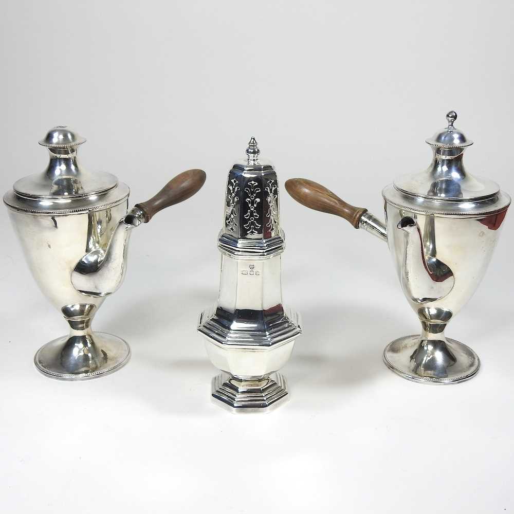 Lot 116 - A caster and pots