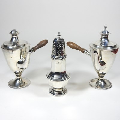 Lot 116 - A caster and pots