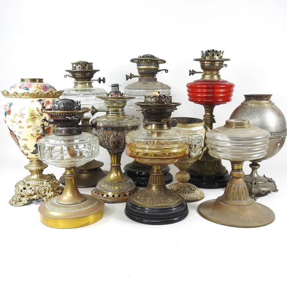 Lot 504 - Oil lamp bases