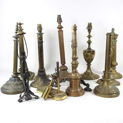 Lot 288 - Brass lamp bases