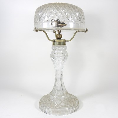 Lot 281 - A glass lamp