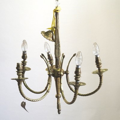 Lot 265 - A brass chandelier