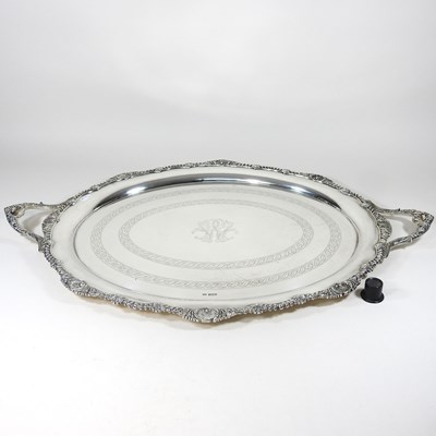 Lot 1 - A large Victorian silver tray