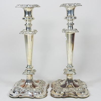 Lot 241 - A pair of candlesticks