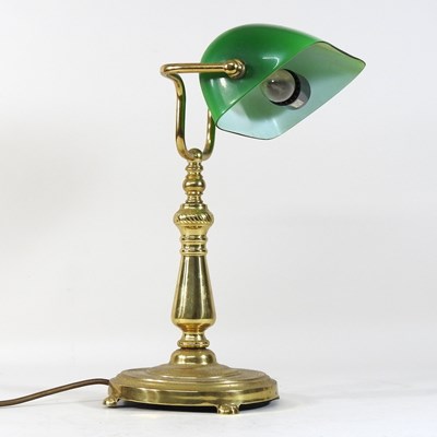 Lot 179 - A brass desk lamp