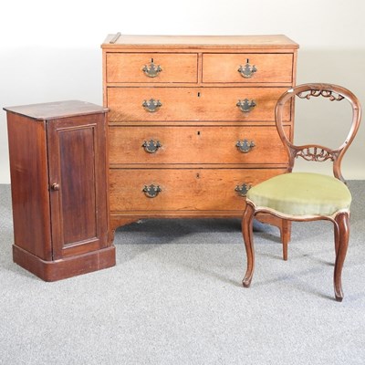 Lot 168 - A chest, chair and cabinet