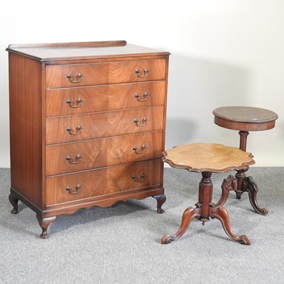 Lot 145 - A chest and tables