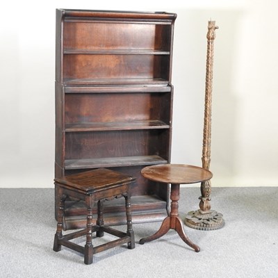 Lot 378 - A bookcase and tables