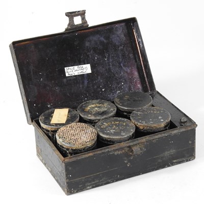 Lot 180 - A Victorian painted tin spice box
