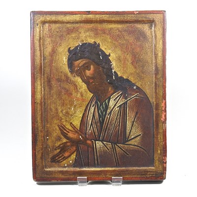 Lot 345 - A painted icon