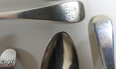 Lot 233 - Silver teaspoons