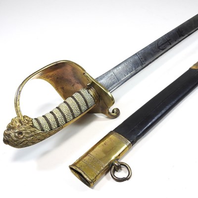 Lot 5 - A naval sword