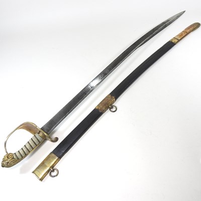 Lot 5 - A naval sword
