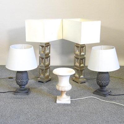 Lot 369 - Four table lamps