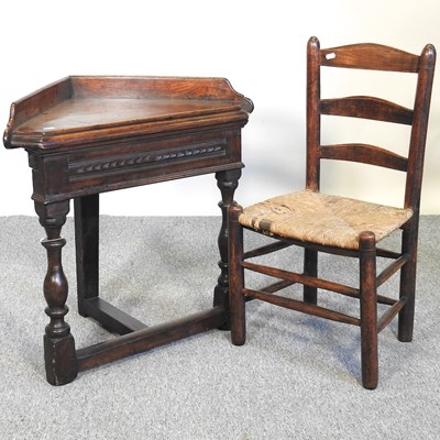 Lot 56 - A table and chair