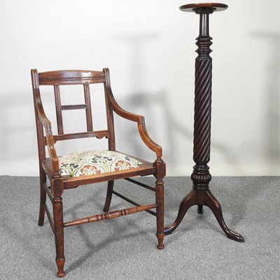 Lot 110 - A stand and chair