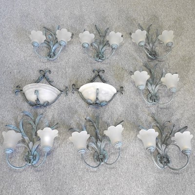 Lot 111 - Seven wall lights