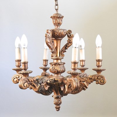 Lot 528 - A gilt ceiling light
