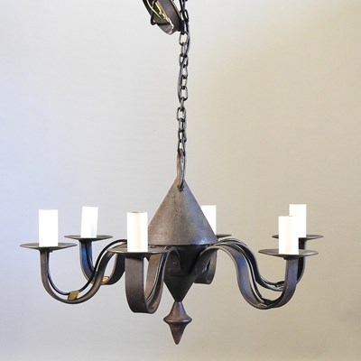 Lot 129 - A metal chandelier